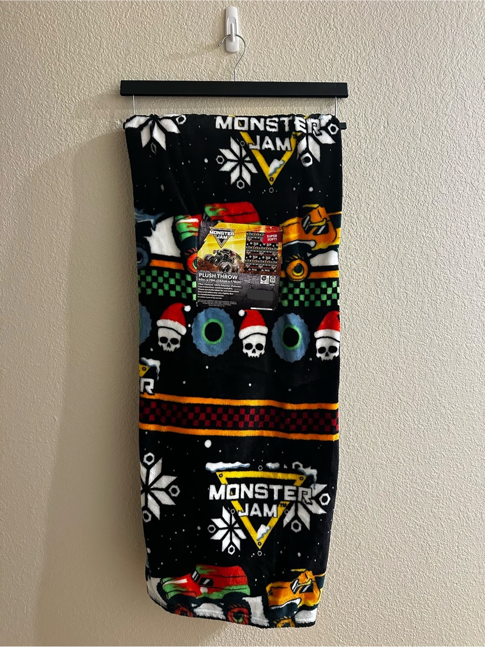 Monster Jam Christmas - Black with Multi-Color Truck Graphics NWT